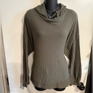 4/$16 American Eagle Olive Green Hooded Women's Sweater